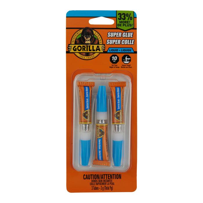 Gorilla Super Glue, 3-g, 3 Pack