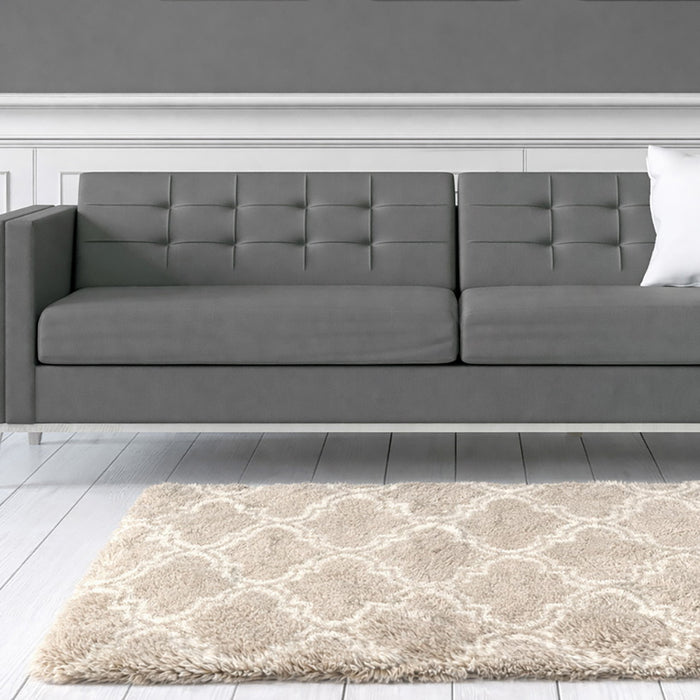 Petit tapis hirsute imprimé – 3 pi x 4 pi
