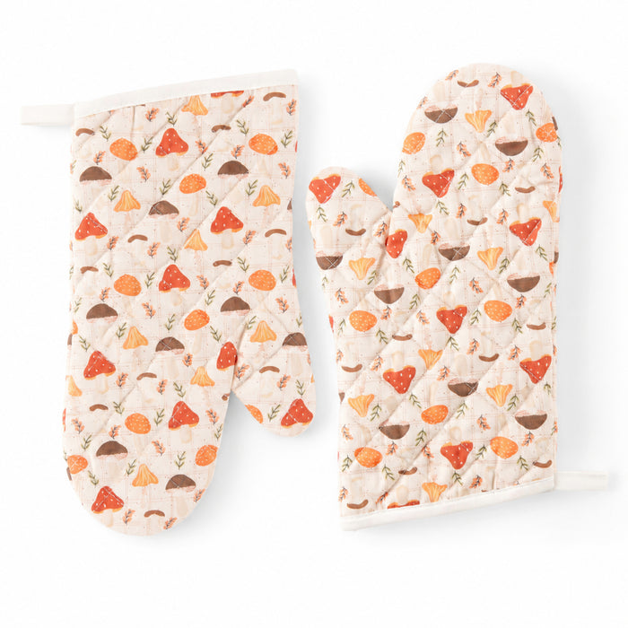 Printed Oven Mitts, 2 Piece