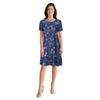 Classic Editions Women's Printed Dress with Necklace