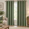 Rideau en velours brodé à motif de feuilles HomeStyles, 54 po x 84 po