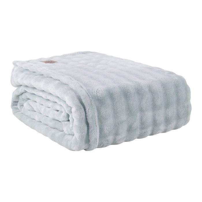 SWISSBRAND Flannel Bubble Throw, 60-in x 80-in.