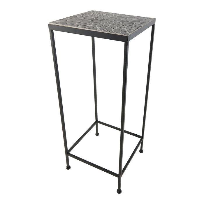 Large Mosaic Plant Stand, 11-in x 11-in x 27-in.