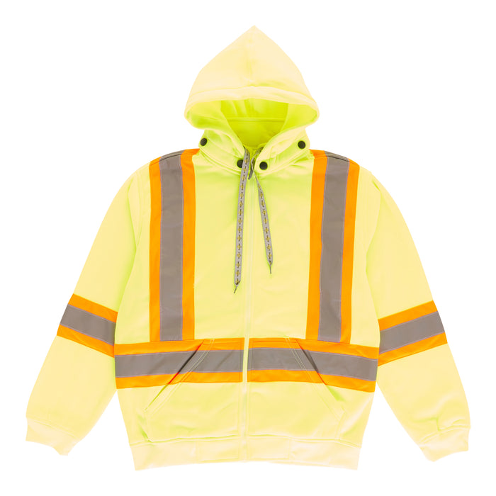 Tradesmax Pro Men's Yellow HIVIS Zip-Up Hoodie