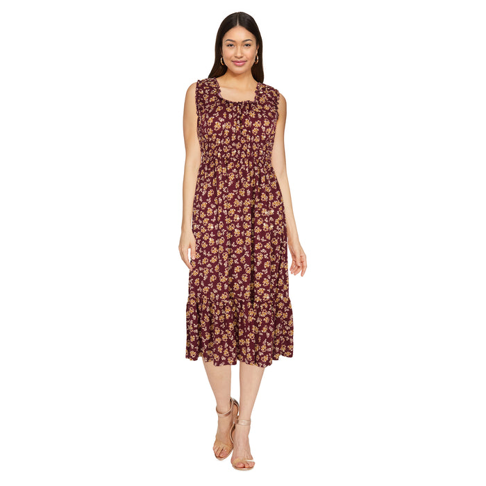 mySTYLE Women's Smocked Midi Dress