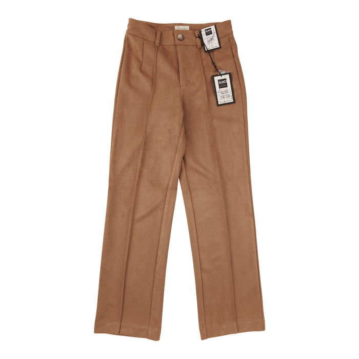 Pantalon en suède à jambe large pour femmes