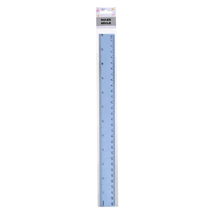 Règle en plastique, 12 po