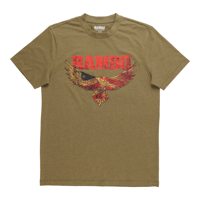 T-shirt à imprimé Rambo sous licence pour hommes