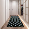 Tapis de couleur à motif quadrilobe, 2 pi x 5 pi