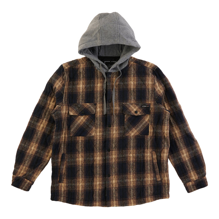 Veste matelassée à capuchon à carreaux pour hommes