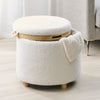 Table d’appoint avec revêtement en sherpa HomeStyles, 15,7 po x 15,7 po x 16,5 po