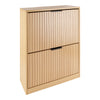 HomeStyles Ribbed Shoe Rack Cabinet, 23.5-in x 9.5-in x 31-in.