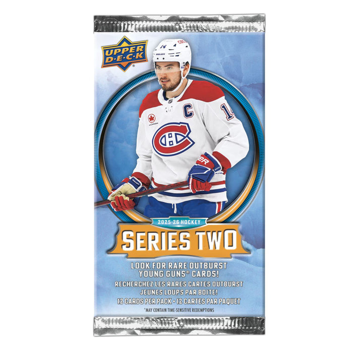 Upper Deck 2025-2026 Hockey Cards, Series 2, 12 Pack