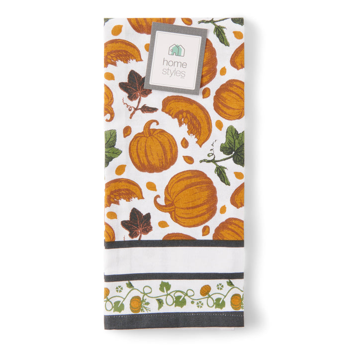 Linge à vaisselle à motif de récolte dorée HomeStyles, 18 po x 28 po