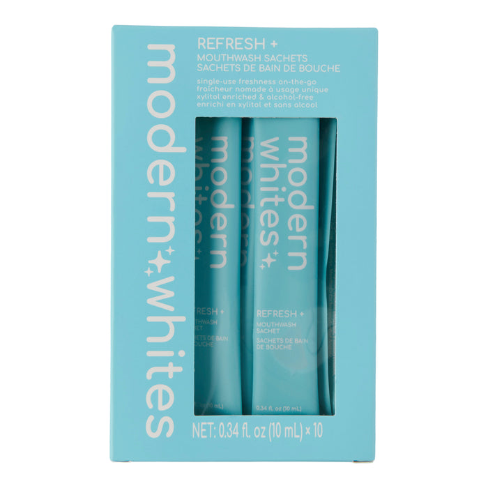 Rince-bouche de voyage Modern Whites, 10 ml, emb. de 10