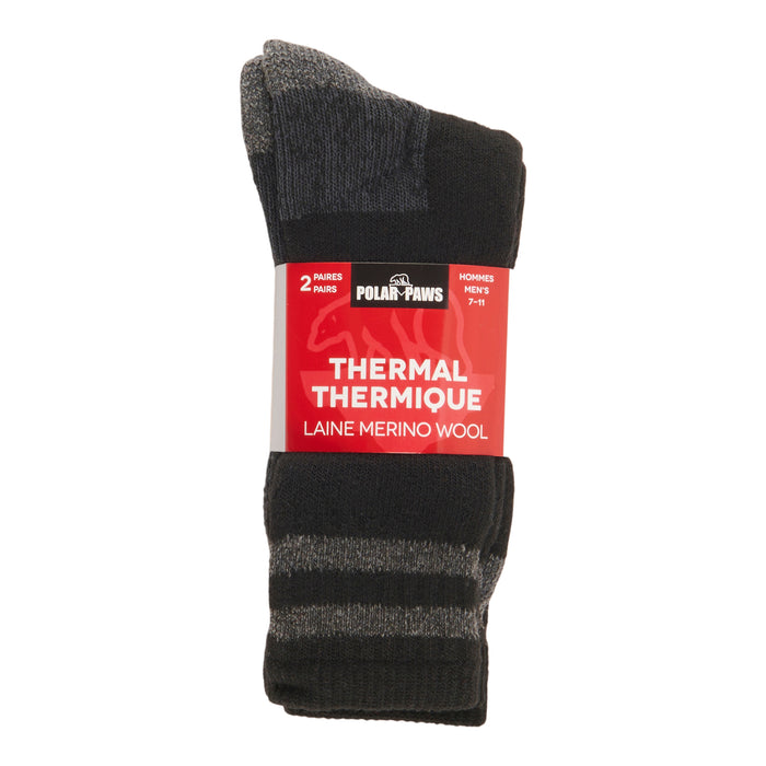 Polar Paws Men's Thermal Socks, 2-Pack