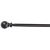 HomeStyles Adjustable Curtain Rod, Black, 48-in to 86-in