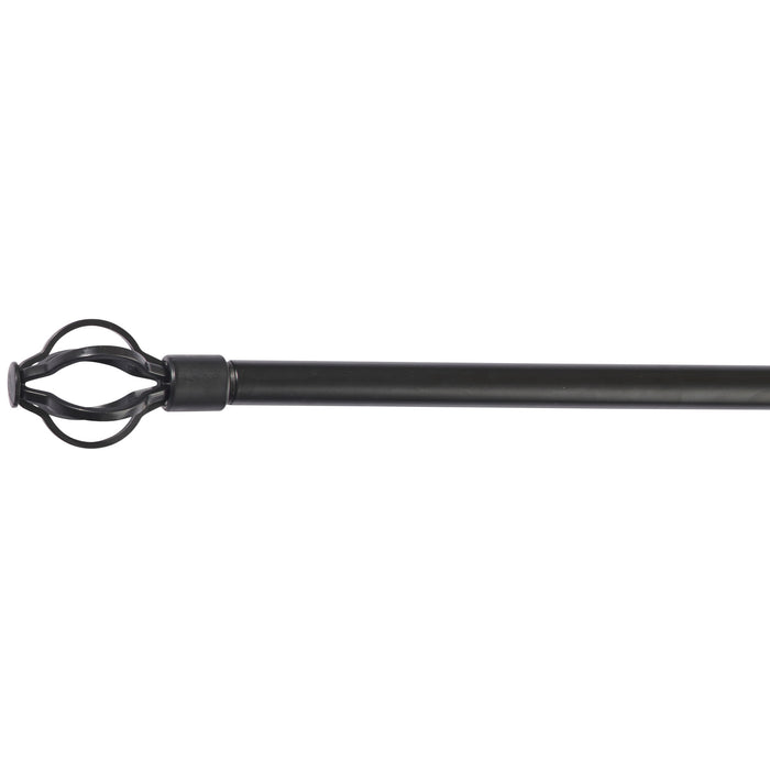 Tringle à rideaux réglable HomeStyles, noir - 28 po à 48 po