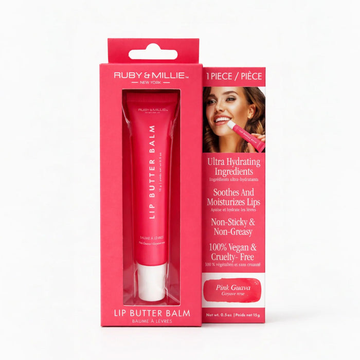 Ruby & Millie Lip Butter Balm, Pink Guava