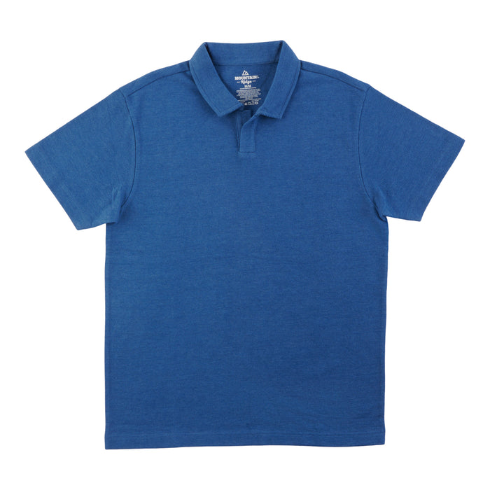 Polo carré texturé à manches courtes Mountain Ridge pour hommes