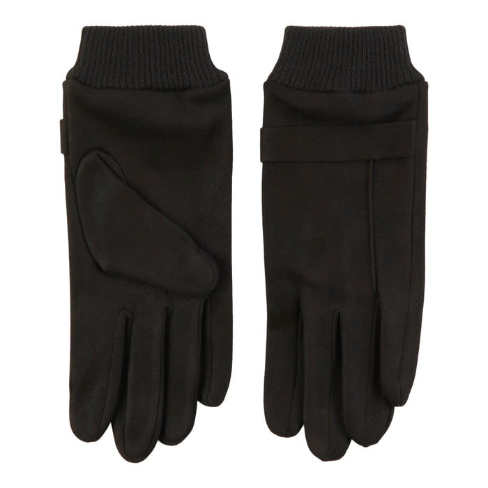 Gants unis en suédine pour hommes