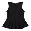 lily morgan Women's Solid Sleeveless Peplum Top