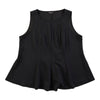 lily morgan Women's Plus Solid Sleeveless Peplum Top