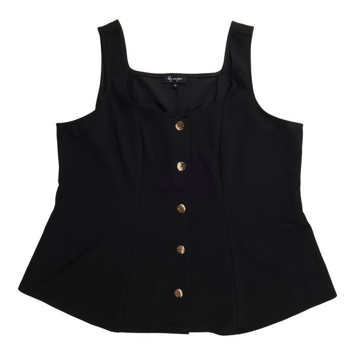 Camisole à basque avec boutons taille plus lily morgan pour femmes