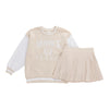 Girls' Long Sleeve Crew Neck Top and Skort Set, 2-Piece