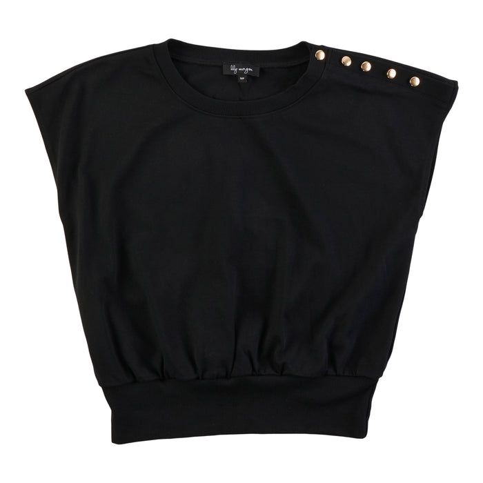 lily morgan Women's Top with Button Shoulder