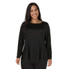 lily morgan Women's Plus Solid Peplum Top