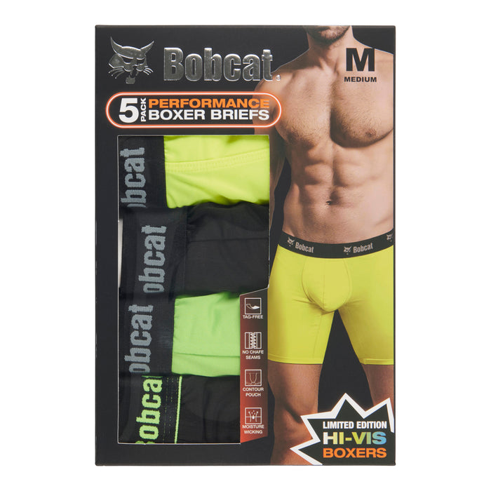Bobcat Men's Performance Boxer Briefs, 5-Pack