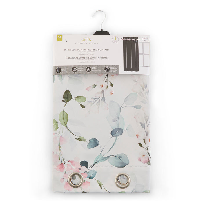 Printed Room Darkening Curtain, 54-in x 84-in.
