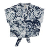 Women's Airflow Short Sleeve Blouse with Tie Front, Assorted