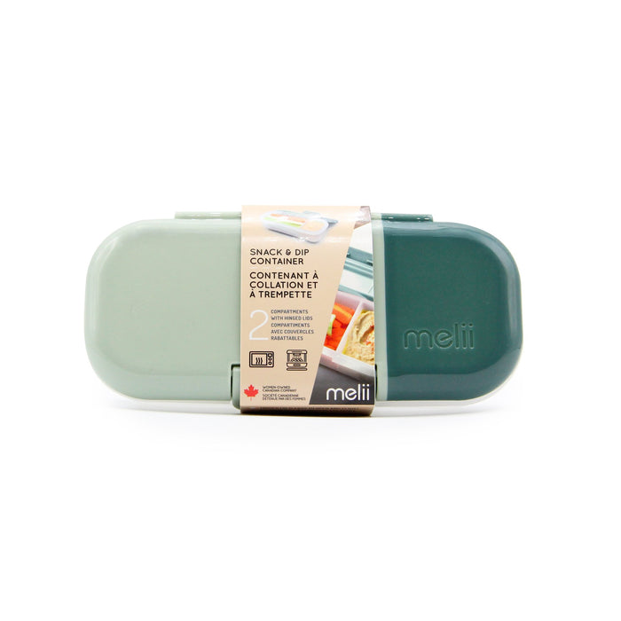 Contenant à collations et trempette bicolore, 6,7 po x 3,3 po x 2,5 po
