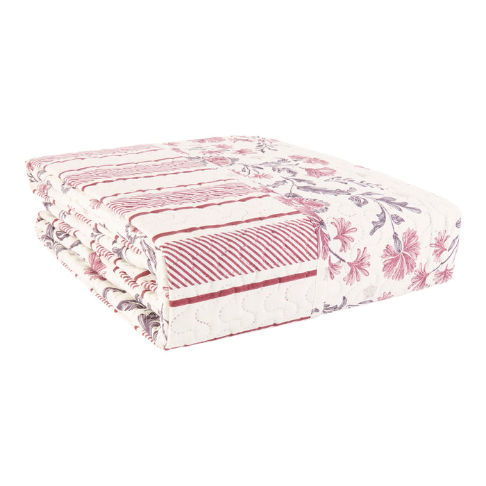 Reversible Printed Quilt Set, King, 3 Piece