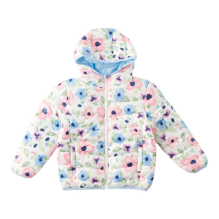 BELLA & BIRDIE Girls' Printed Puffer Jacket