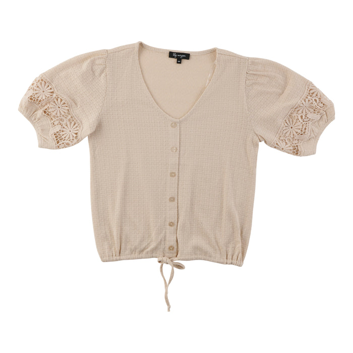 lily morgan Women's Tie Front Top