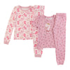 Ensemble de pyjama imprimé pour petites filles, 4 pièces