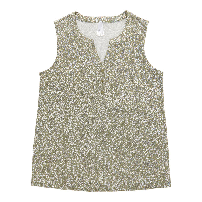 Women's Printed Camisole with Front Buttons