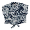 Women's Plus Airflow Short Sleeve Blouse with Tie Front, Assorted