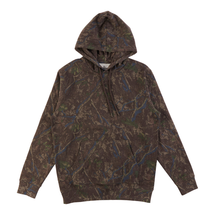 Haut à capuchon en molleton à motif camouflage Mountain Ridge pour hommes