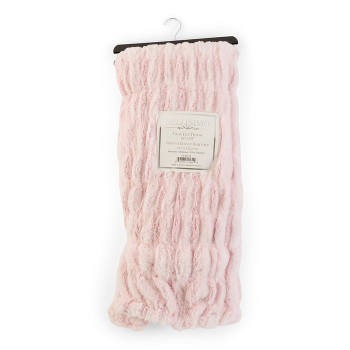 Bellisimo Faux Fur Throw, Assorted, 50-in x 60-in.