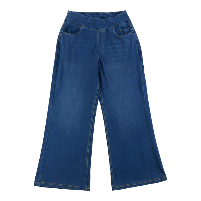 Classic Editions Women's Classic Flair Regular Wide Leg Denim Pants