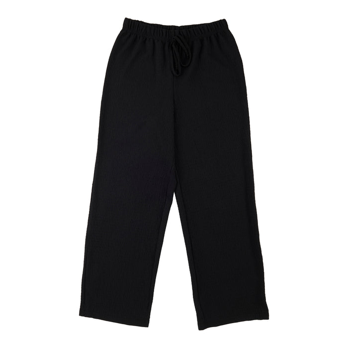 Pantalon froissé à enfiler à jambe droite  pour femmes