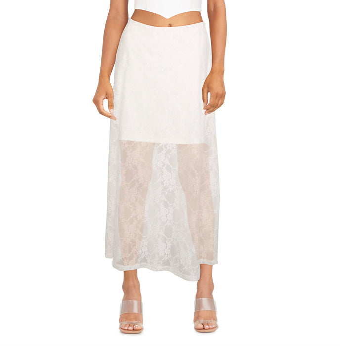 Women's Solid Lace Skirt