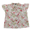 lily morgan Women's Plus Printed Textured Short Sleeve Blouse