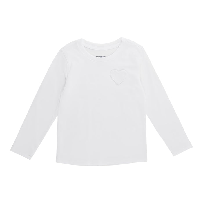 T-shirt à manches longues avec poche en forme de cœur Inspiration automnale MONKEY BARS pour toutes-petites