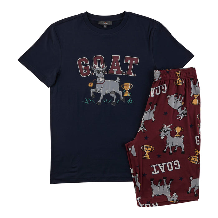 Pyjama avec haut à manches courtes et short Mountain Ridge pour hommes, 2 pièces