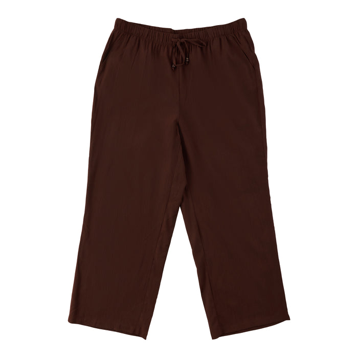 Pantalon froissé à jambe large taille plus lily morgan pour femmes